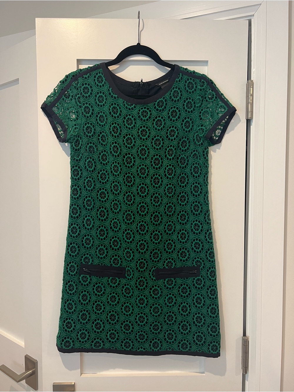 Club Monaco Green Lace Silk Dress [Size 2]